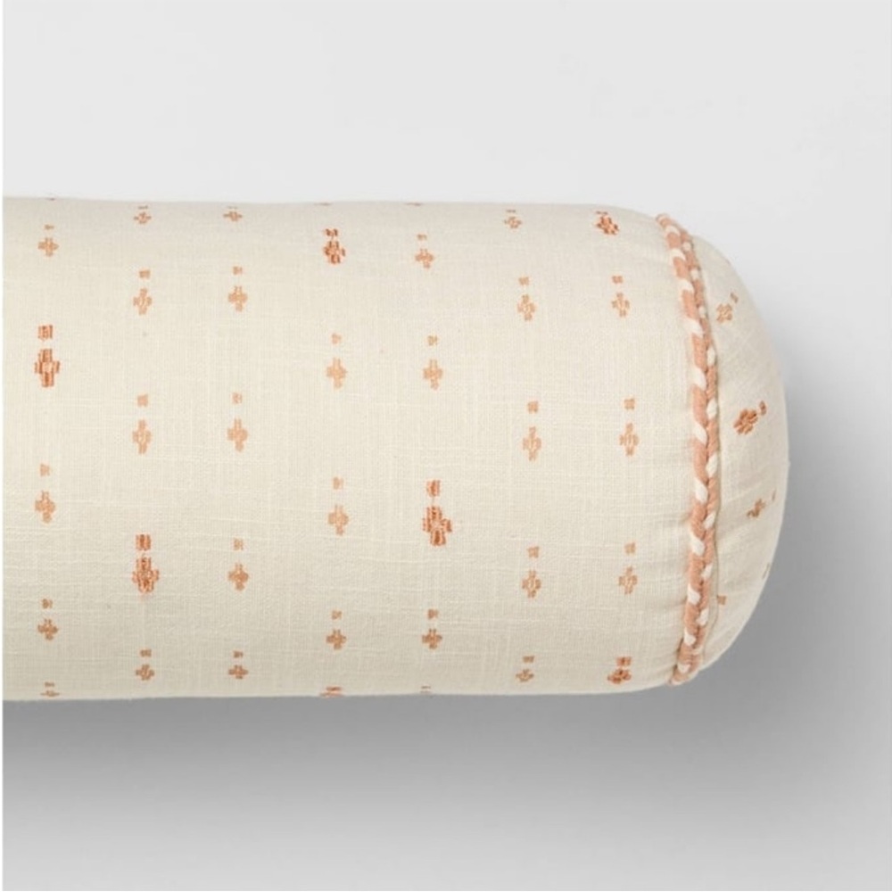 Studio McGee 18” x 7” Geo Pattern Accent Pillows in cream/peach - Picture 4 of 9